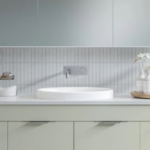 Coast 495mm Gloss White Oval Semi-inset Basin